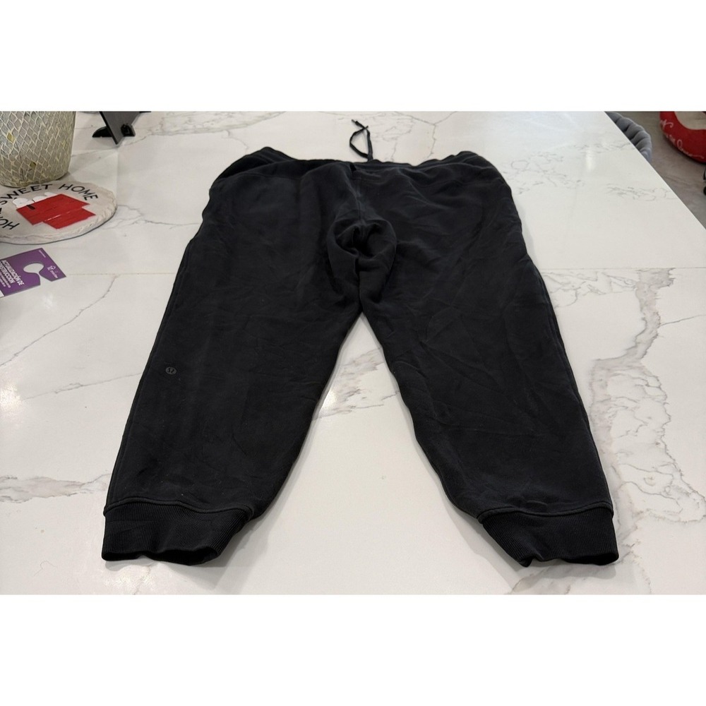 Lululemon Jogger Pants Womens‎ Large Black Fleece Elastic Waist Sweatpants